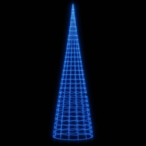 Kék karácsonyfa lámpa zászlórúdon 3000 LED-del 800 cm