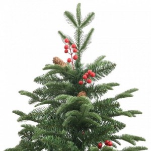 Csuklópántos műkarácsonyfa tobozokkal és bogyókkal 240 cm