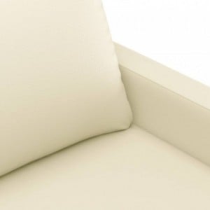 Krémszínű műbőr kanapéfotel 60 cm