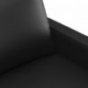 3 személyes fekete műbőr kanapé 180 cm