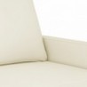 Kétszemélyes krémszínű bársony kanapé 120 cm
