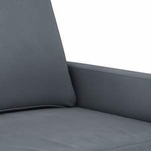 3 személyes sötétszürke bársony kanapé 180 cm