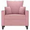 Rózsaszín bársony kanapéfotel 60 cm