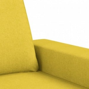 2 személyes világossárga szövet kanapé 120 cm
