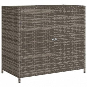 Szürke polyrattan kerti tárolószekrény 83x45x76 cm