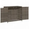 Szürke polyrattan kerti tárolószekrény 83x45x76 cm