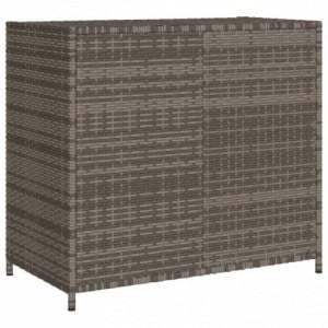 Szürke polyrattan kerti tárolószekrény 83x45x76 cm