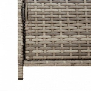 Szürke polyrattan kerti tárolószekrény 83x45x76 cm