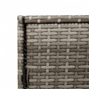 Szürke polyrattan kerti tárolószekrény 83x45x76 cm