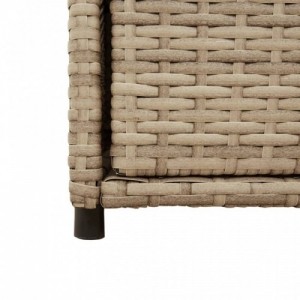 Bézs polyrattan kerti tárolószekrény 55 x 55 x 111 cm