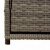 Szürke polyrattan kerti tárolószekrény 110 x 55 x 60,5 cm