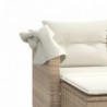 2 személyes bézs polyrattan kerti kanapé baldachinnal|székkel