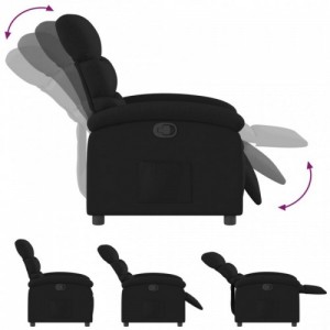 Fekete szövet dönthető fotel