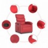 Piros műbőr dönthető fotel