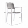 Rakásolható szék, fehér|szürke, HERTA