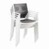 Rakásolható szék, fehér|szürke, HERTA