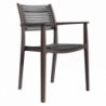 Rakásolható szék, barna|szürke, HERTA
