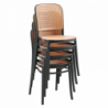 Rakásolható szék, fekete|bézs, LENITA