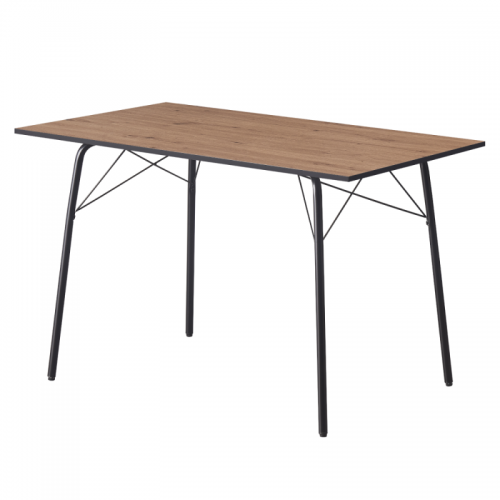 Étkezőasztal, artisan tölgy|fekete, 120x75x75 cm, NALAK TYP 2