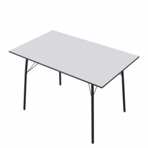 Étkezőasztal, fehér|fekete, 120x75x75 cm, NALAK TYP 2