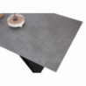 Kihúzható étkezőasztal, beton|fekete, 160-200x90 cm, MAJED