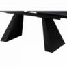 Kihúzható étkezőasztal, grafit|fekete, 160-240x90 cm, SALAL