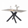 Étkezőasztal, világosszürke|fekete, 160x90 cm, ZENOS