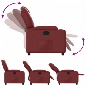 Bordó műbőr dönthető fotel