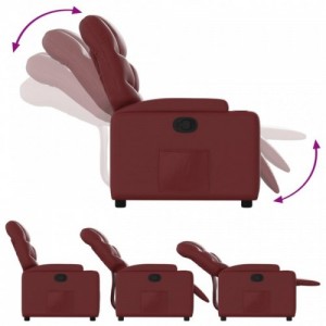 Bordó műbőr dönthető fotel