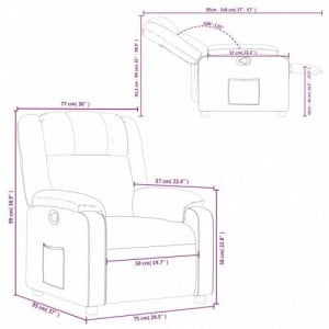 Krémszínű műbőr dönthető fotel