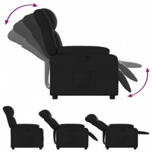 Fekete műbőr dönthető fotel