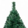 Zöld megvilágított műkarácsonyfa gömb szettel 240 cm