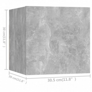 8 részes betonszürke szerelt fa TV-szekrényszett