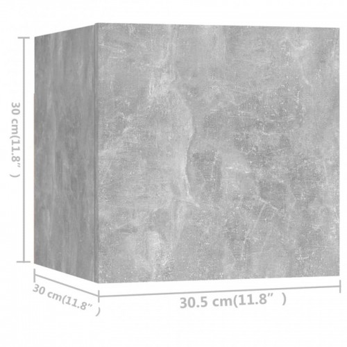 8 részes betonszürke szerelt fa TV-szekrényszett
