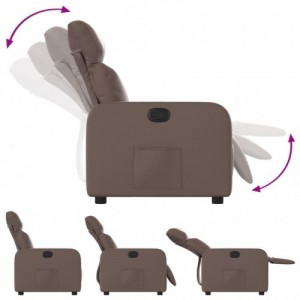 Barna műbőr dönthető fotel