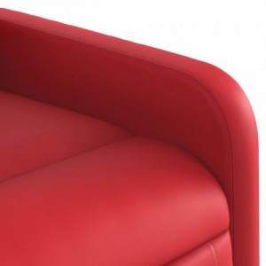 Piros műbőr dönthető fotel