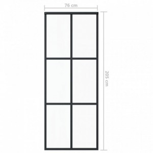 ESG üveg és alumínium tolóajtó fényszerelvény-szettel 76x205 cm