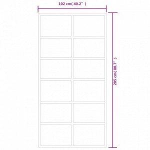 ESG üveg és alumínium tolóajtó fémszerelvény-szettel 102x205 cm