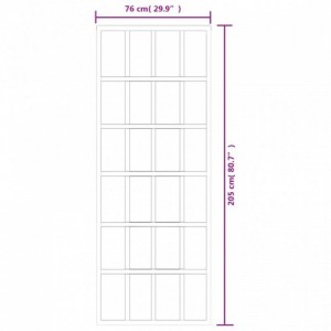 ESG üveg és alumínium tolóajtó fémszerelvény-szettel 76x205 cm