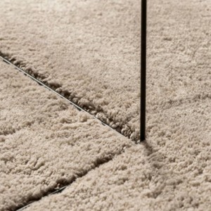 HUARTE homokszínű rövid szálú puha és mosható szőnyeg 240x240cm