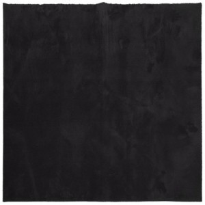 HUARTE fekete rövid szálú puha és mosható szőnyeg 240 x 240 cm