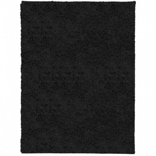 PAMPLONA fekete magas szálú bolyhos modern szőnyeg 300 x 400 cm