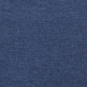 Kétszemélyes kék szövet kanapéágy két párnával