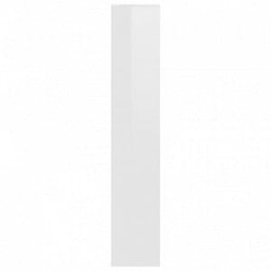 Magasfényű fehér forgácslap cipősszekrény 54 x 34 x 183 cm