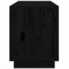 Fekete tömör fenyőfa TV-szekrény 176 x 37 x 47,5 cm