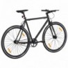 Fekete fix áttételes kerékpár 700c 51 cm