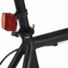 Fekete fix áttételes kerékpár 700c 51 cm