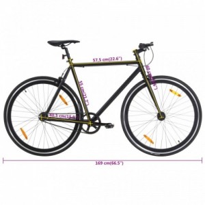 Fekete örökhajtós kerékpár 700c 55 cm