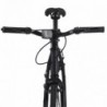 Fekete örökhajtós kerékpár 700c 59 cm