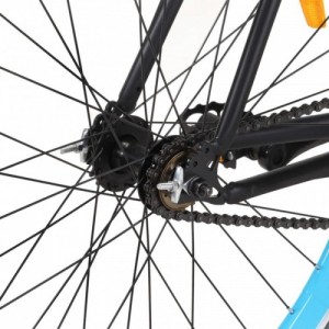 Fekete és kék örökhajtós kerékpár 700c 51 cm